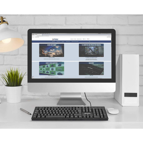 Manhattan Keyboard UK USB Wired, Standard Qwerty layout, Black, Full Size Keys, Cable 1.5m, USB-A connection, Plug and Pla