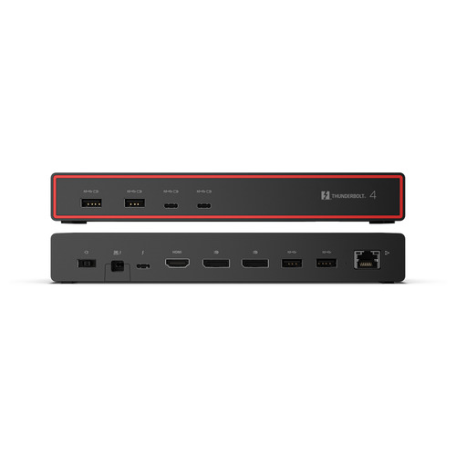 Lenovo 40BG0135GE. Übertragungstechnik: Andocken, Hostschnittstelle: Thunderbolt 4, USB-Stromversorgung bis zu: 100 W. Eth