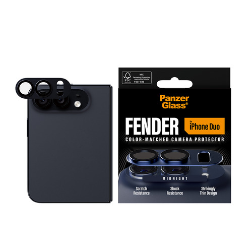 PanzerGlass ® Fender Camera Lens Protector Midnight iPhone Duo. Markenkompatibilität: Apple, Kompatibilität: Apple - iPhon