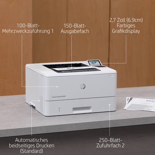 HP LaserJet Enterprise M406dn - Desktop Kabel Laserdrucker - Monochrom - 40 ppm Monodruck - 1200 x 1200 dpi Druckauflösung