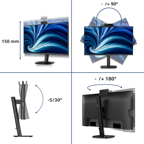 Philips 27B2N3500JH 27" Class WQHD Monitor LCD - 16:9 - 68,6 cm (27") Viewable - 2560 x 1440 - 120 Hz Refresh Rate - HDMI 