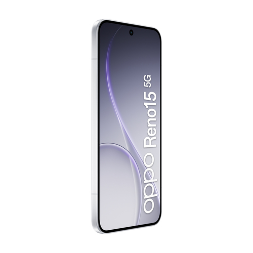 OPPO Reno15 5G AI Smartphone, Tripla fotocamera 50+50+8MP, Selfie 50MP, Display 6.59” 120HZ AMOLED FHD+, 6500mAh, RAM 8GB(