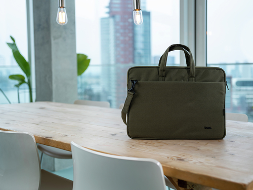 Trust Bologna Tasche für 40,6 cm (16 Zoll) Notebook, Smartphone, Tablet - Grün - Polyester, Polyethylenterephthalat (PET) 