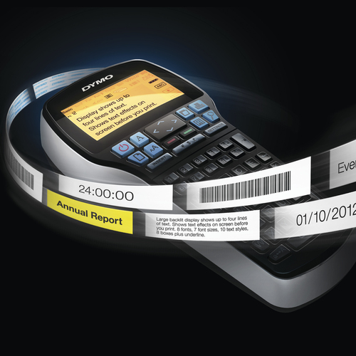 Dymo LabelManager 420P Electronic Label Maker - Thermal Transfer - 10 mm/s Mono - Tape, Label6 mm, 9 mm, 12 mm, 19 mm - LC