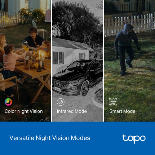 TP-Link Tapo Outdoor Dual Lens Pan/Tilt Security Camera. Type: IP security camera, Placement supported: Outdoor, Connectiv