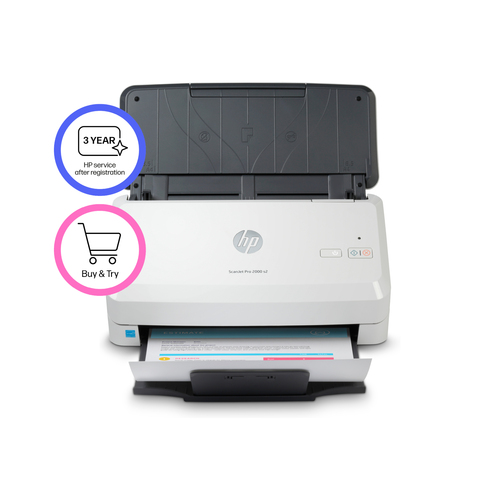 HP ScanJet Pro 2000 s2 Sheetfed Scanner - 600 dpi Optical - 48-bit Color - 35 ppm (Mono) - 35 ppm (Color) - Duplex Scannin
