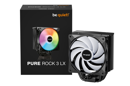 be quiet! Pure Rock 3 LX BK040 Kühllüfter - 4 x Heat Pipe(s) - 2000 U/Min - Rillenlager - Compatible Intel Socket: Socket 