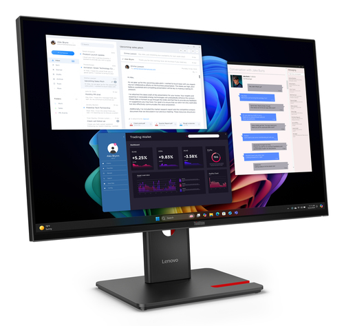 Lenovo ThinkVision T27UD-40 27" Class 4K UHD LED Monitor - 16:9 - Eclipse Black - 68.6 cm (27") Viewable - In-plane Switch