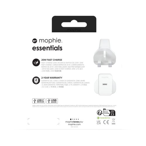 ZAGG Essentials 20 W Wechselstromadapter - 20 W