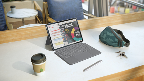 Cover tastiera Logitech Combo Touch per 27,9 cm (11") Apple iPad Air (5a generazione), iPad Air 11 (2024) iPad Air - Grigi