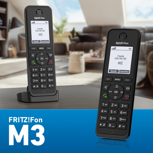 Fon M3 International. Type: DECT telephone, Handset type: Wireless handset. Speakerphone. Maximum indoor range: 40 m, Maxi