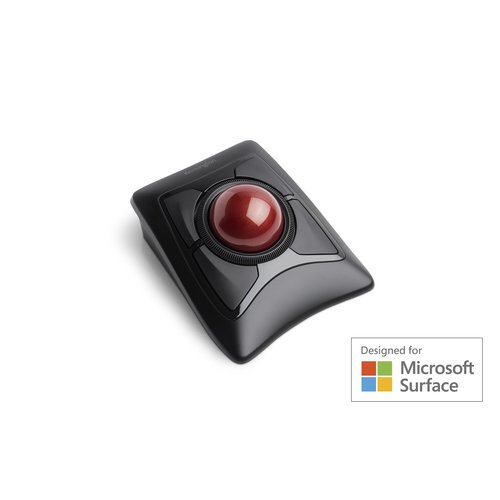 Kensington Expert Mouse Trackball - Bluetooth/Radio Frequency - USB - Optical - Black - Wireless - Trackball