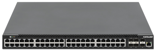 Intellinet 48 Ports Manageable Ethernet Switch - Gigabit Ethernet - 10/100/1000Base-T, 10GBase-X - 3 Layer Supported - 900