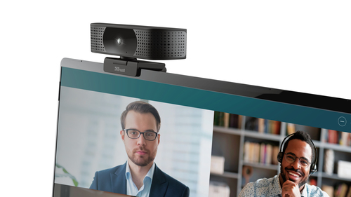 Trust - Webcam - 30 fps - Schwarz - USB 2.0 - 3840 x 2160 Pixel Videoauflösung - Autofokus - 74° Angle - Mikrofon - Comput