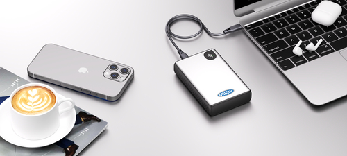 Origin Stromspeicher - Silber - für Notebook, Netbook - Lithium-Ionen (Li-Ionen) - 20000 mAh - USB Typ-C Anschluss - 2 x U