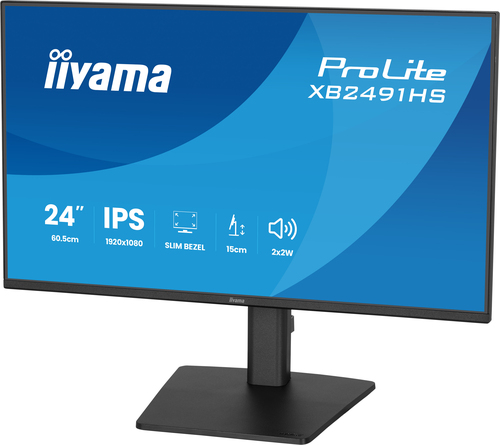 iiyama ProLite XB2491HS-B1 24 Zoll Klasse Full HD LED-Monitor - 16:9 Format - Mattschwarz - 60,5 cm (23,8 Zoll) Viewable -