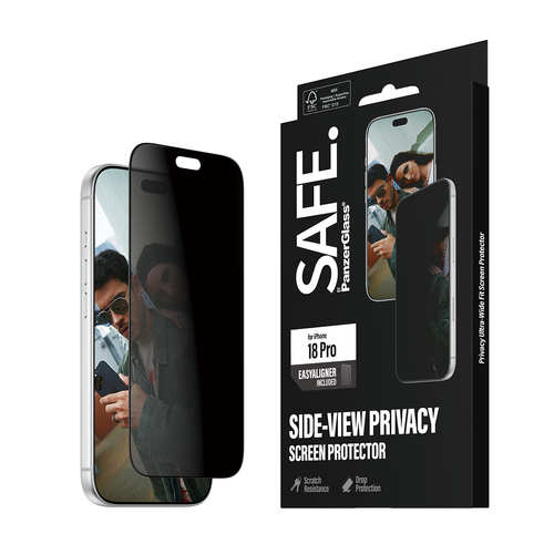 Safe Privacy Screen Protector for Apple iPhone 18 Pro - For Widescreen OLED iPhone 18 Pro