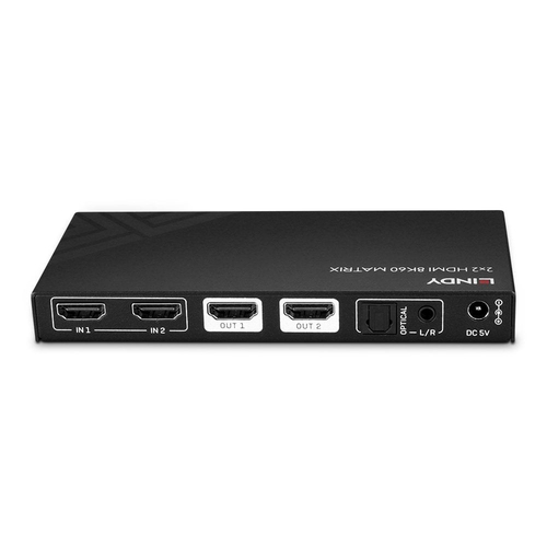 Lindy 38313. Product type: AV matrix switcher, Maximum resolution: 7680 x 4320 pixels, Bandwidth: 40 Gbit/s. Housing colou