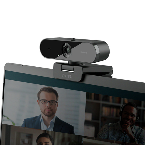 Trust TW-200 - Webcam - 30 fps - Schwarz - USB 2.0 - 1920 x 1080 Pixel Videoauflösung - Fixfokus - 84° Angle - Ständer - M