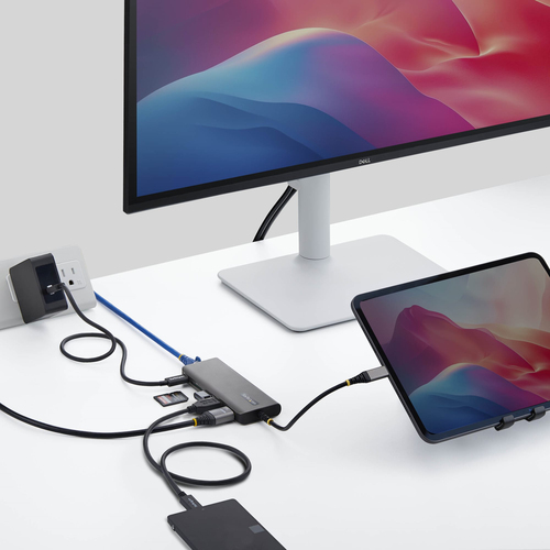 StarTech.com USB 3.2 Typ C Docking Station für Notebook, MacBook, Mobile Workstation, Festplatte, Smartphone, Tablet-PC, W