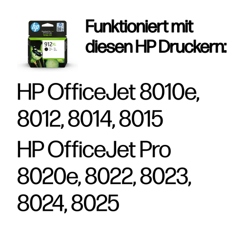 HP 912XL Tintenstrahl Tintenpatrone - Schwarz - Originaler Pack - Tintenstrahl - 825 Seiten