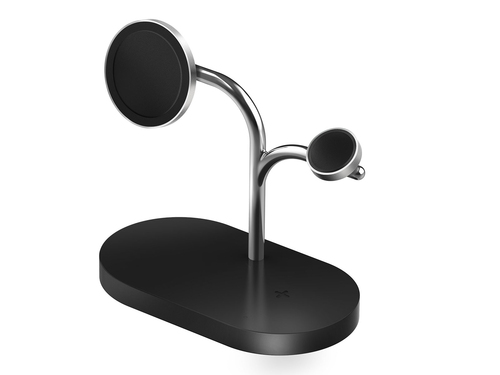 Samsung Induction Charger - Black, Silver - For Smartphone, Smartwatch, Earbud, Smart Ring, Headset - 15.1 V DC Input - 1.