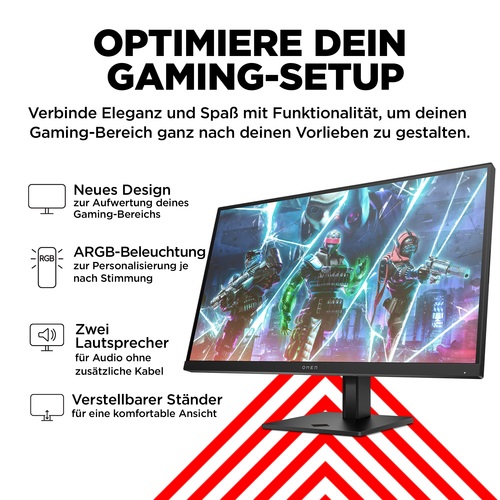 OMEN 27s 27 Zoll Klasse Full HD Gaming-LCD-Monitor - 16:9 Format - 68,6 cm (27 Zoll) Viewable - IPS-Technologie (In-Plane-