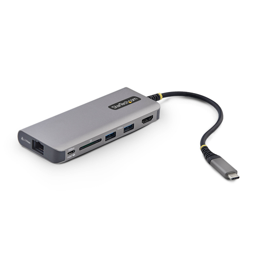 StarTech.com USB-C auf HDMI Multiport Adapter mit 140W PD Leistung, 4K60Hz, 3-Port USB 10Gbps Hub, 2.5GbE, SD Slot, Mini-D