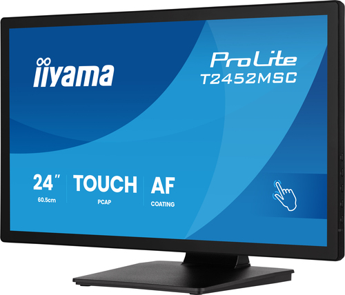iiyama ProLite T2452MSC-B2. Bildschirmdiagonale: 61 cm (24"), Display-Auflösung: 1920 x 1080 Pixel, HD-Typ: Full HD, Reakt