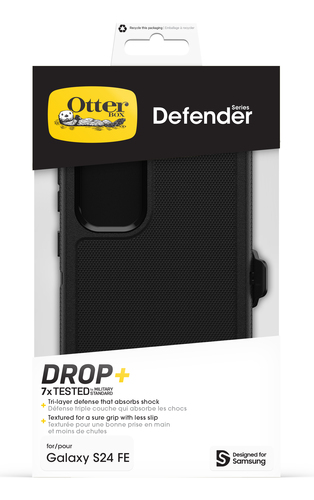 OtterBox Defender Estojo para Samsung Smartphone - Texturizado - Preto - Resistente a quedas, Resistente a Danos, Absorção