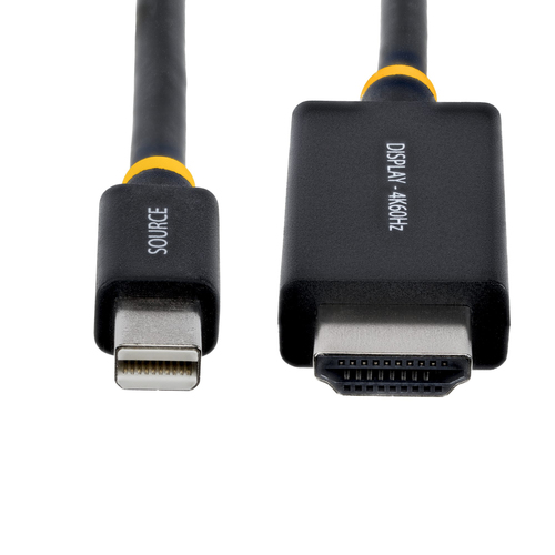StarTech.com 1M-MDP-HDMI2-4K60. Kabellänge: 1 m, Anschluss 1: Mini DisplayPort, Anschluss 2: HDMI Typ A (Standard). Konfor