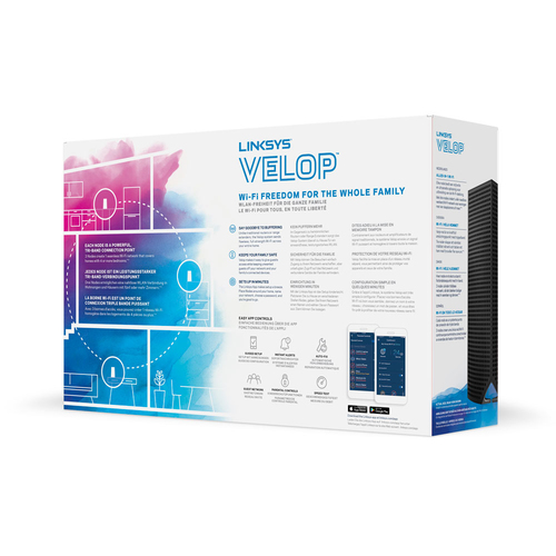 Linksys Velop Wi-Fi 5 IEEE 802.11ac Ethernet Wireless Router - 2.40 GHz ISM Band - 5 GHz UNII Band - 6 x Antenna(6 x Inter