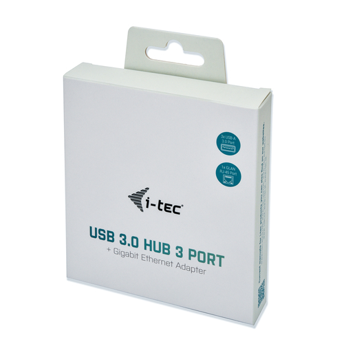 I-TEC USB 3.0 METAL HUB + GLAN METAL 3-PORT HUB WITH GLAN ADAP.