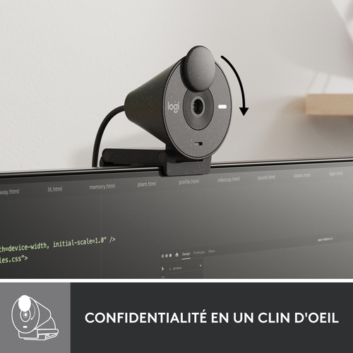 Webcam Logitech BRIO - Graphite - Vidéo 1920 x 1080