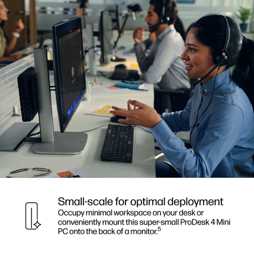 HP ProDesk 4 G1i Desktop AI Computer - Intel Core Ultra 5 225T - 16 GB - 1 TB SSD - Mini PC - Jack Black - Intel Q870 Chip