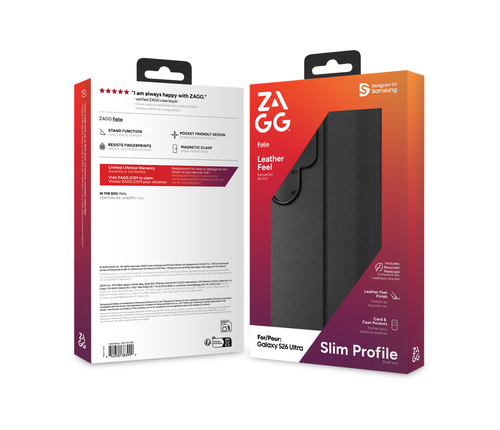 ZAGG Folio Case For Galaxy S26 Ultra. Case type: Folio, Brand compatibility: Samsung, Compatibility: Galaxy S26 Ultra, Max