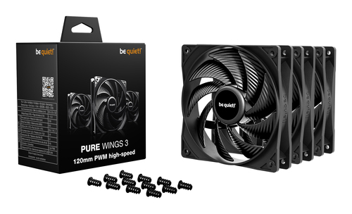 be quiet! Pure Wings 3 3 Pack Kühllüfter - Multimedia-System, PC, Kühler - 120 mm Maximum Fan Diameter - 3 x Fan(s) - 101,