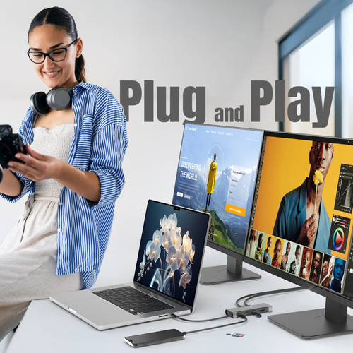 j5create JCD367. Interface do host: USB Type-C, Tipos de cartão de memória compatíveis: SD, MicroSD (TransFlash). Taxa máx