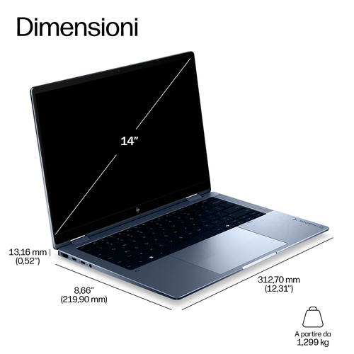 HP EliteBook X Flip G2i 14 inch Notebook Next Gen AI PC Wolf Pro Security Edition. Tipo di prodotto: Ibrido (2 in 1). Fami