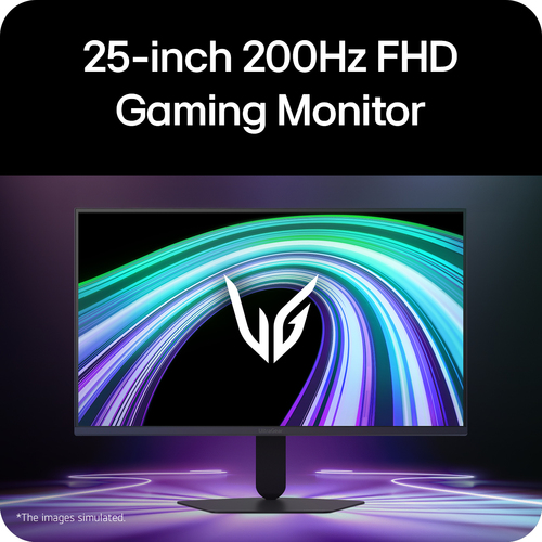 LG UltraGear G5 25G523B-B, 25" Full-HD IPS, 200Hz, 1ms Gaming Monitor. Display diagonal: 62 cm (24.4"), Display resolution