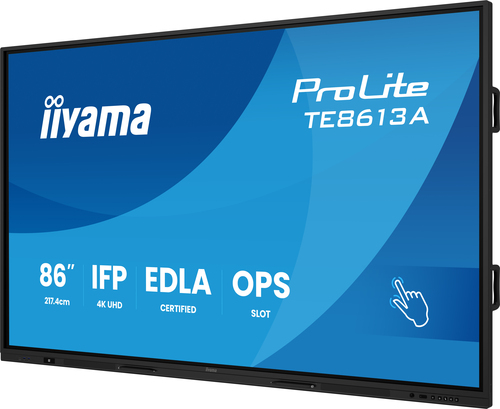 iiyama ProLite TE8613A-B2AG 2174,24 mm 4K UHD LCD Collaboration Display - Rockchip Cortex A72 + A53 - 8 GB - Touchscreen -