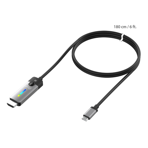 j5create JCC157-N USB-C® to HDMI™ 2.1 8K Cable. Cable length: 1.79 m, Connector 1: USB Type-C, Connector 2: HDMI. Weight: 