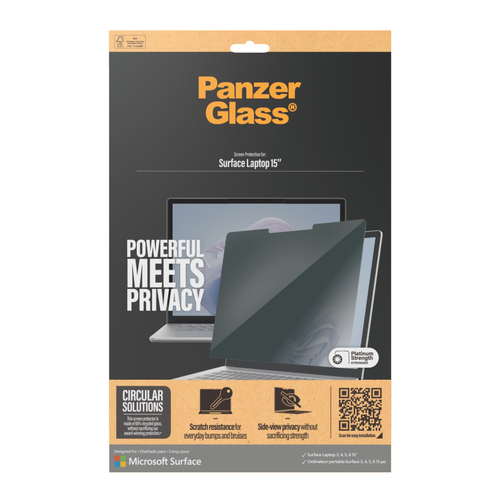 PanzerGlass Privacy Screen Filter - For 38.1 cm (15") Notebook