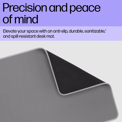 HP 205 Sanitizable Desk Mat. Width: 700 mm, Depth: 300 mm. Product colour: Grey