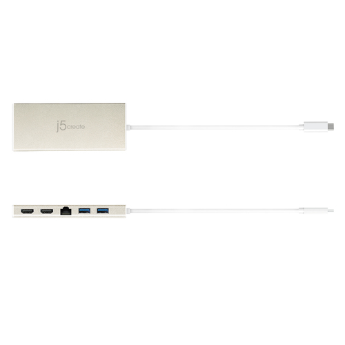 j5create USB-Typ C Docking Station - USB Typ C - 2 x HDMI-Anschlüsse - HDMI