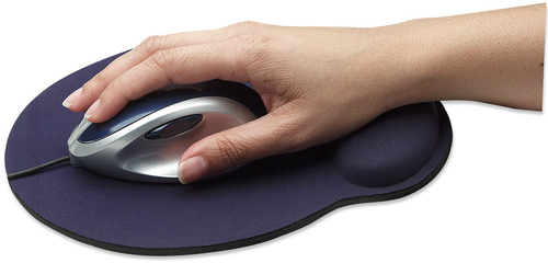 Wrist Gel Support Pad and Mouse Mat, Blue, 241 × 203 × 40 mm, non slip base, Lifetime Warranty - Wrist-Rest Gel Mouse Mat/