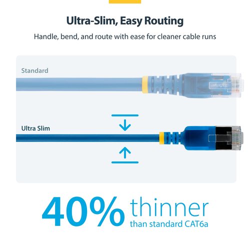 StarTech.com 80 m Category 6a Network Cable - 1 - Cable for Network Device, Switch, Rack Server, Patch Panel - First End: 