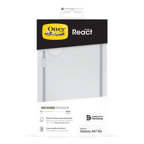 OtterBox React Estojo para Samsung Smartphone - Claro - Resistente a quedas, Resistente a arranhões - Policarbonato, Borra