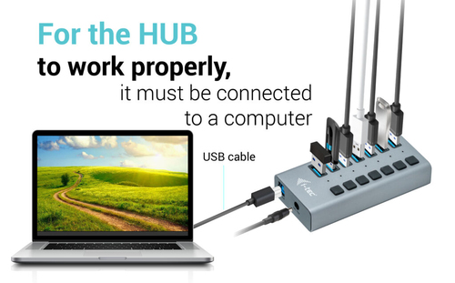 I-TEC USB 3.0 HUB 7 PORT 36 W I-TEC USB 3.0 HUB 7 PORT 36 W