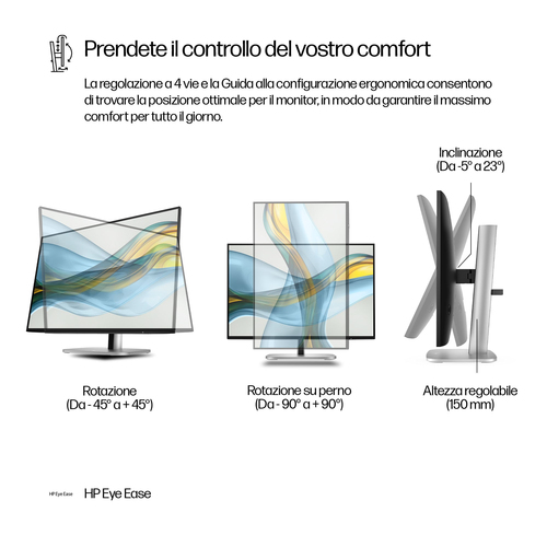 HP Series 5 Monitor serie 5 Pro 24'' WUXGA - 524pn. Dimensioni diagonale schermo: 61 cm (24""), Risoluzione del display: 1
